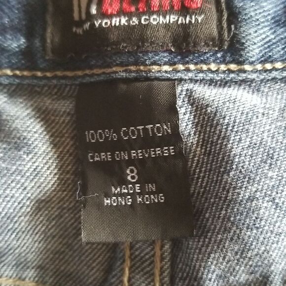 NY Jeans by New York &Co Straight Leg Denim Blue Size 8 - Picture 3 of 4